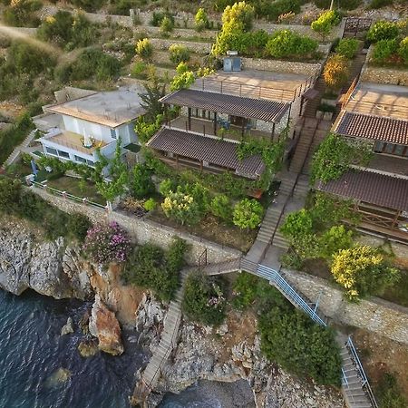 Seaside Duplex Stone Villa Qeparo Dış mekan fotoğraf