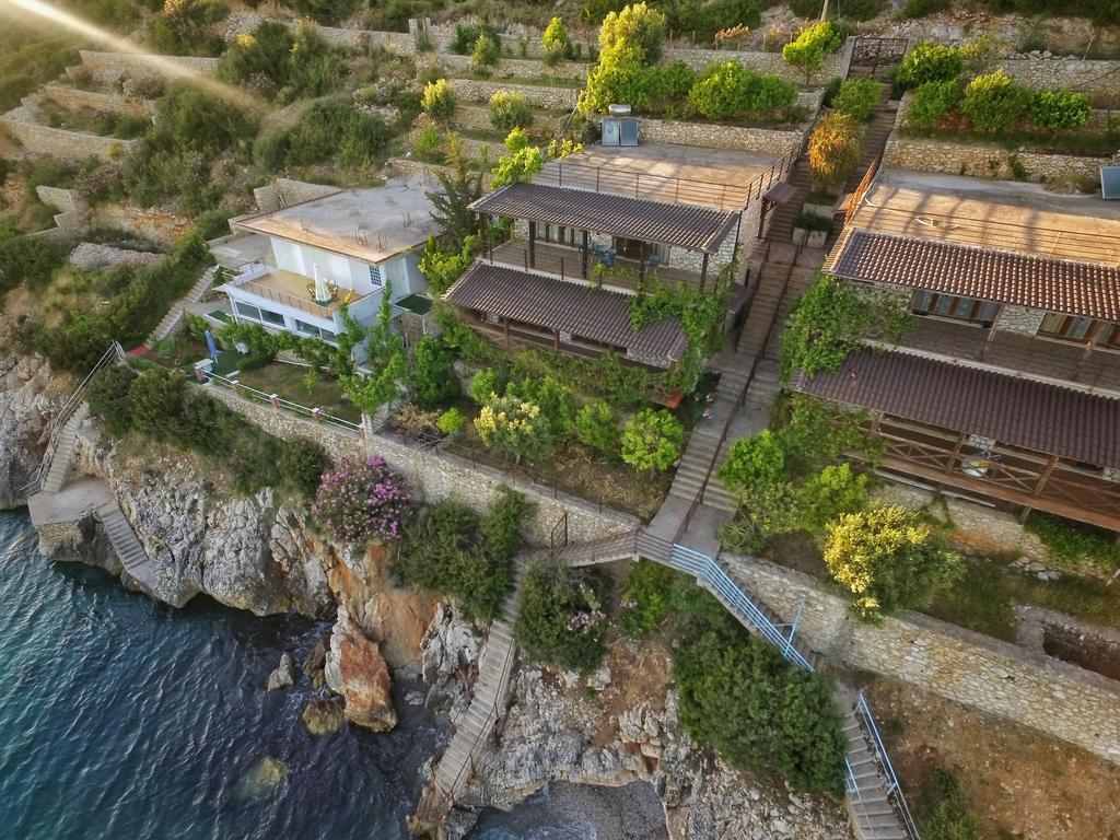 Seaside Duplex Stone Villa Qeparo Dış mekan fotoğraf